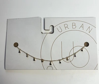 Colar pendurado triângulo ouro preto delicado Urban Outfitters novo - Imagem 1 de 4