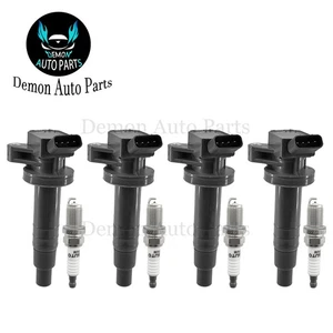 4pcs Ignition Coil and Spark Plug For 2003-2008 Toyota Matrix 1.8L L4 - Picture 1 of 9