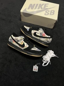 ✅Size 10 /Nike Dunk Low SB Supreme Rammellzee / WORN Once VNDS Super Clean ✅ - Picture 1 of 10