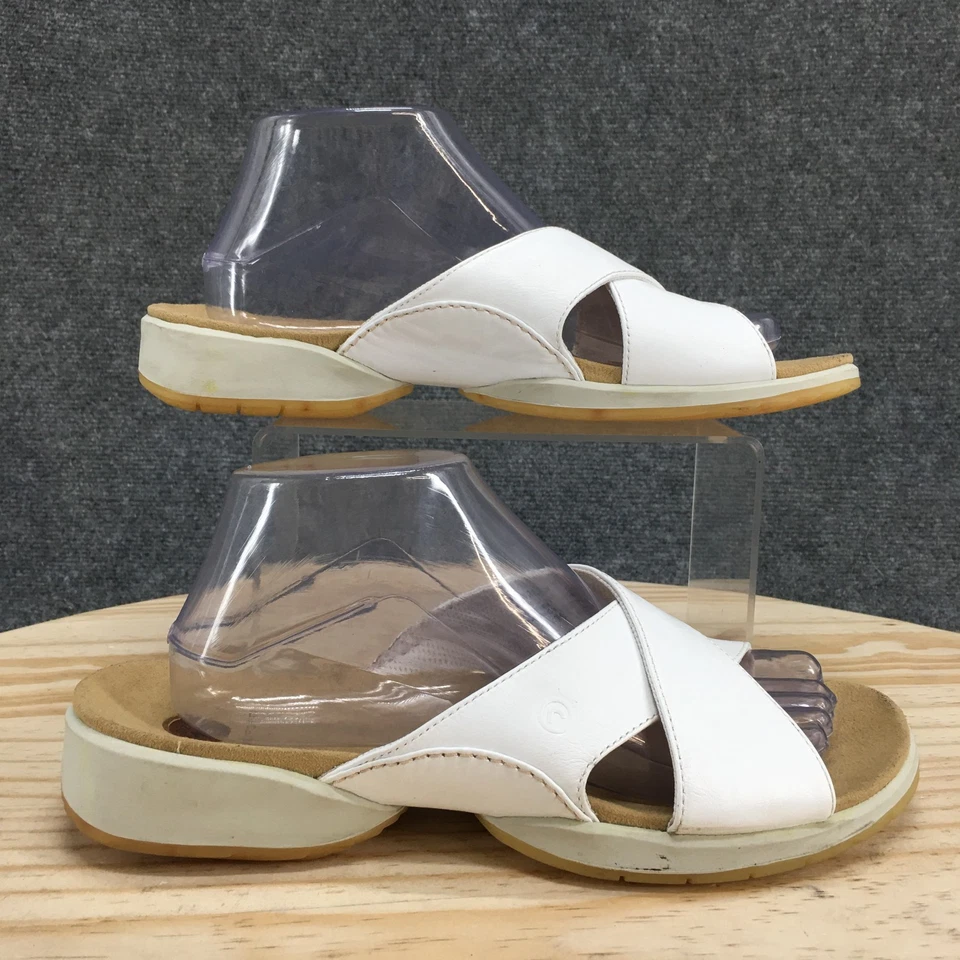 Sandalias Rockport para mujer 10 M sin cordones de cuero blanco informales punta abierta Foto 1 de 4