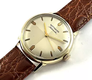 Vintage Longines Wittnauer 10k Gold GF Automatic Mens Dress Watch 17J 1950s - Picture 1 of 10