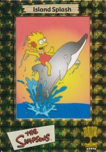 ARTBOX 2000 THE SIMPSONS FILM CEL CARDZ CHASE SINGLE ISLAND SPLASH #S-9