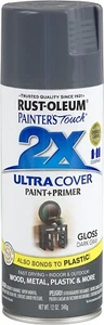 Rust-Oleum 249115 Painters Touch 2X Ultra Cover 12 Ounce Gloss Dark Gray 12 Pack - Picture 1 of 10