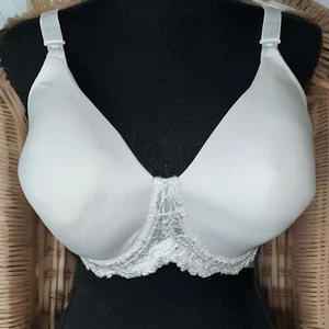 Leading Lady Lace-Frame Underwire Nursing white Bra Lightly Lined 406 38DD EUC - Picture 1 of 18