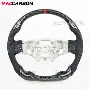 Volante sportivo in vera fibra di carbonio per Ford Ranger Raptor 2024 pelle nero - Foto 1 di 13