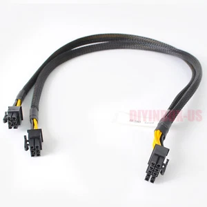10pin to 6+6pin Power PCI Express Cable For HP DL380 G9 NVIDIA Quadro K6000 50cm - Picture 1 of 7
