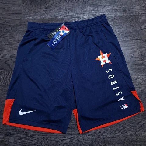 NIKE MLB Houston Astros Authentic Dri Fit On Field Workout Shorts Mens MEDIUM Cover