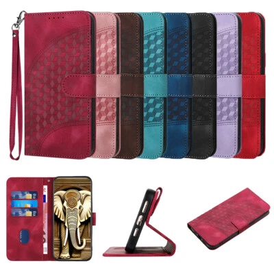 Wallet Flip Purse Book Phone Cover For Samsung Galaxy J3 J5 J7 Pro J4 J6 Prime + - Image 1 of 4