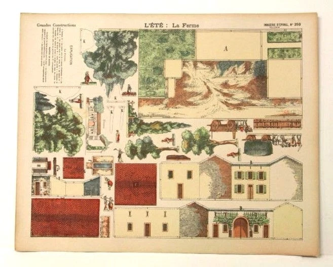Modelo de papel Imagerie D'Epinal Nº 350 L'Été Le Ferme Grandes construcciones  Foto 1 de 1