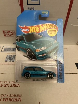 🚨VHTF🚨2014 Hot Wheels HW City Teal 1990 Honda Civic EF Foto 1 de 4