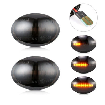 Dynamic Side Fender Marker LED Turn Signal Indicator Blinker Lights For Fiat 500 - Image 1 of 4