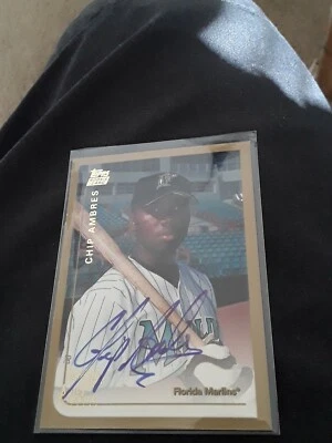 Chip Ambres SP Auto Topps Rookie 1999 Red Sox Traded No T35 - Image 1 of 2