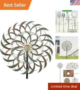 85” Large Kinetic Wind Spinner - Elegant Metal Yard Art for Garden & Patio Decor - Picture 1 of 9