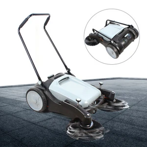 Walk Behind Industrial Manual Floor Sweeper Heavy Duty 55L Wet Dry 3860㎡ /h New - Picture 1 of 12