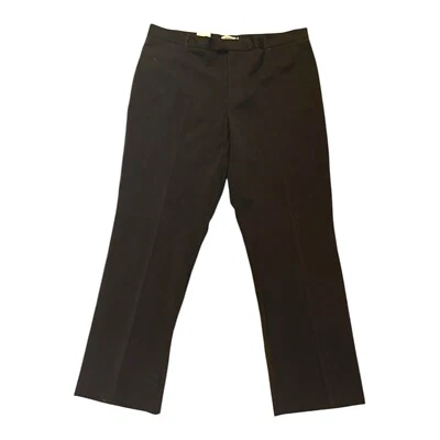 NUEVO CON ETIQUETAS IZOD STRETCH Mujer’s 16 Gris Carbón Chino Frente Plano Algodón Spandex Pantalones Foto 1 de 4