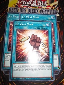YU-GI-OH! PLAYSET (LOT DE 3) LE VRAI NOM EGS1-FR030 FRANCAIS EDITION 1 - Picture 1 of 1