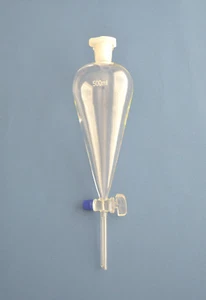 Separatory Funnel 500mL Conical Pear Shape W/Stopper Key & Stopcock New - Picture 1 of 1