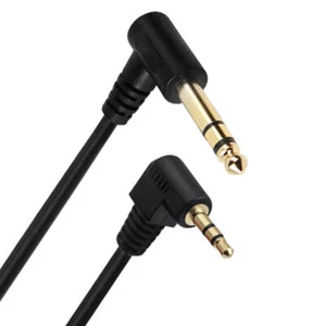 3.5mm (1/8 inch) Male TRS to 6.35mm (1/4 inch) Male TS Audio Stereo Cable 1.8m - Picture 1 of 5