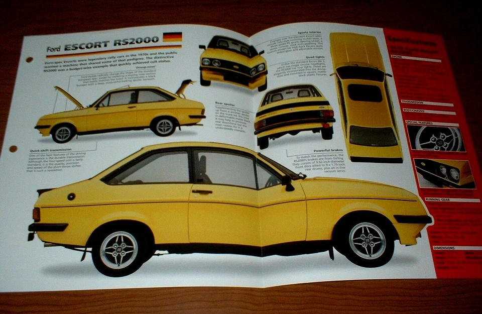 1979 FORD ESCORT RS2000 ORIGINAL IMP BROCHURE 79 75 76 77 78 80 RS-2000 SPECS  - Image 1 of 1