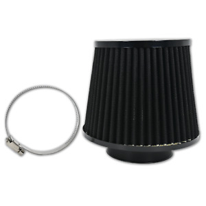3" BLACK HIGH FLOW RACING WASHABLE / REUSABLE AIR FILTER W/ CLAMP FOR INFINITI
