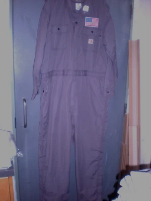Carhartt FR Medium -Regular Coveralls Mens Gray 387-31 Flame Fire Resistant A - Image 1 of 4