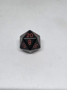 Negro con Números Rojos D20 Dados Veinte Caras RPG D&D Juego Koplow Magic The Gathering Magic! - Imagen 1 de 4
