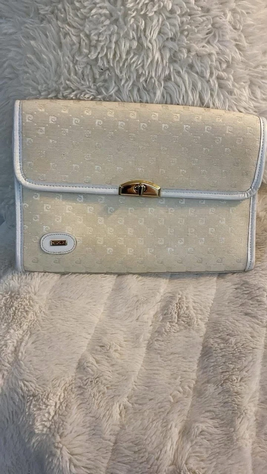 Cartera clutch vintage Pierre Cardin crema Foto 1 de 1