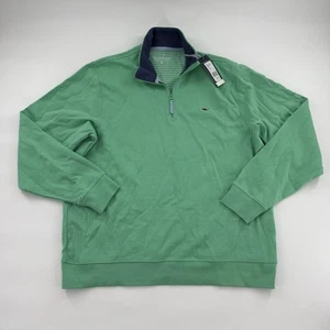 Vineyard Vines Pullover Mens Medium Terrapin Harbor 1/4 Zip Sweater Whale - Picture 1 of 9