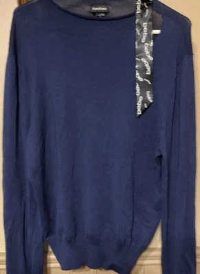 Suéter Bebe Azul con Bufanda Decorativa Logo Negro Talla Grande Foto 1 de 4