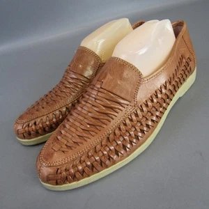 Vintage Weekends Huarache Woven Leather Loafers Mules Slip On Shoes Size 9D - Picture 1 of 9