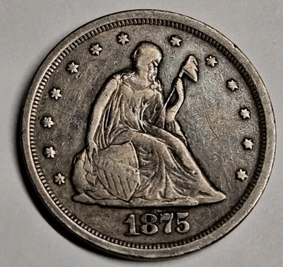 1875-S Twenty Cent Piece – Raw, Ungraded – Nice Type Coin – Low Mintage! - Image 1 of 2