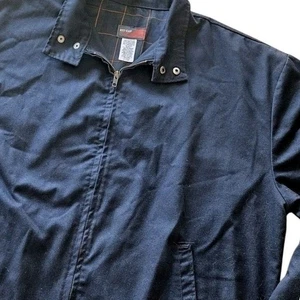 Vintage Red Kap Harrington Jacket Navy Blue Workwear Made in USA L - Picture 1 of 7