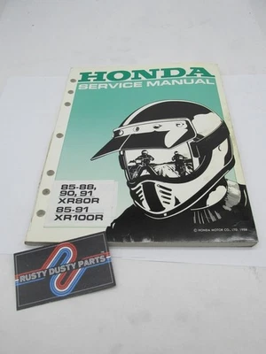 Libro manual de servicio de tienda Honda Official Factory 1985-1991 XR100R XR80R Foto 1 de 4