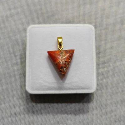 Natural Coral Pendant Italy Coral Beads Pendant Handmade Coral Gemstone Pendant - Image 1 of 4