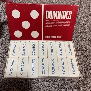 Vintage PUREMCO Dallas Cowboys  Dominoes Jumbo Super Thick - Picture 1 of 7