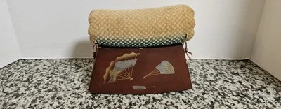 Antique/VTG Geisha Japanese Neck Pillow Laquared Wood Some Ware See Pics... - Image 1 of 4
