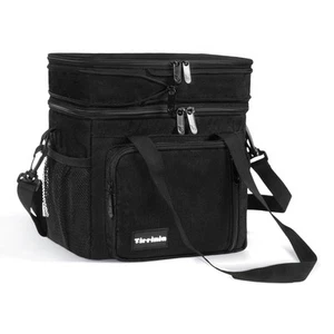 Expandable Insulated Lunch Bag - Double Deck Leakproof Lunch Box for Men Wome... - Picture 1 of 7
