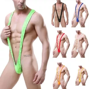 Sexy Men's Borat Mankini Thong Sling Shot Underwear Swimsuit Lingerie Bikini✔ - Afbeelding 1 van 21