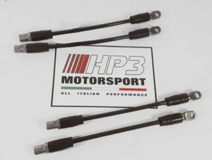 FIAT 127 e 128 KIT 4 TUBI FRENO AERONAUTICI TRECCIA SPORTIVI HP3 NERI - Imagen 1 de 1
