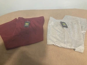 Athletic Works Women's Small Wide Leg Cropped 2 pr Pants -Heather Gray/ Burgundy - Picture 1 of 12