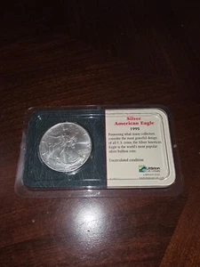 1995 Silver American Eagle $1 Coin-Uncirculated -Sealed Littleton Display 1oz Ag - Picture 1 of 7