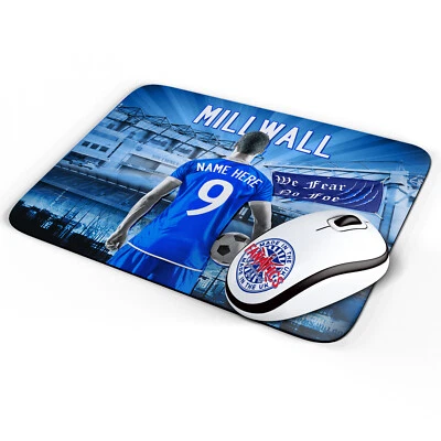 THEFANATICS Personalised Millwall Mouse Mat Retro Football Office Work Pad Mens Gift AF86