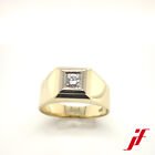 Ring 585 Yellow Gold Shiny With 1 Diamond 0,22 Ct Wesselton/ Vsi