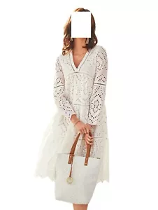 Alba Moda Kleid weiss in sommerlicher Lochspitze Gr. 42 0823964879 (G) - Bild 1 von 9