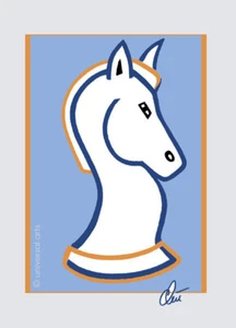 JACQUELINE DITT - Pieza de ajedrez B.F. ltd.sign.Impresión Gráfica ger.13x18cm Caballo - Imagen 1 de 3