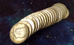 1965-69 KENNEDY HALF DOLLAR ROLL OF 20 COINS $.50 40% SILVER ROLL UNITED STATES - Picture 1 of 5