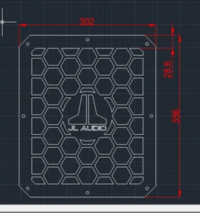 Parrilla protectora personalizada cuadrada plana para Frockos Woofer para JL Audio HO110-W6v3 - Imagen 1 de 2