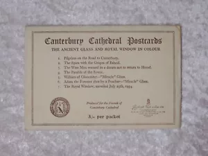 7 postales de la catedral de Canterbury de vidrio antiguo - NOS EMBALAJE ORIGINAL - vintage - Imagen 1 de 2
