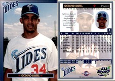 Octavio Dotel 1999 Blueline Norfolk Tides #8 Card *AutographDen*