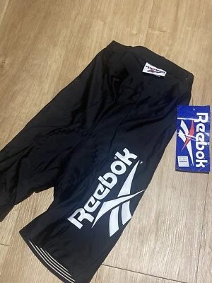 Vintage REEBOK Padded Cycling Shorts Bike Black New NWOT 80s  — 第 1/4 张图片
